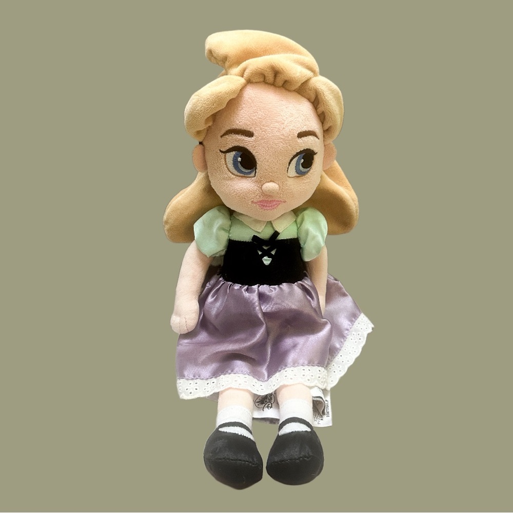 Disney Animators Aurora Plush Doll with Purple and Black Outfit